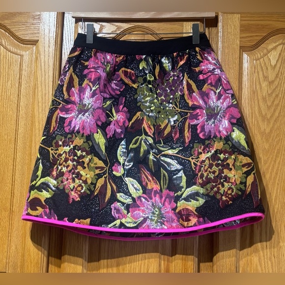 Ladakh Anthropologie A-Line Knee-Length Floral Skirt Size 2 EUC - Picture 1 of 7